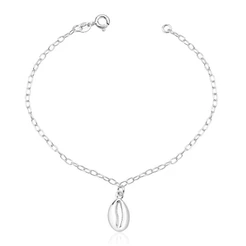 Pulseira Feminina de Prata 925 Búzio pendente