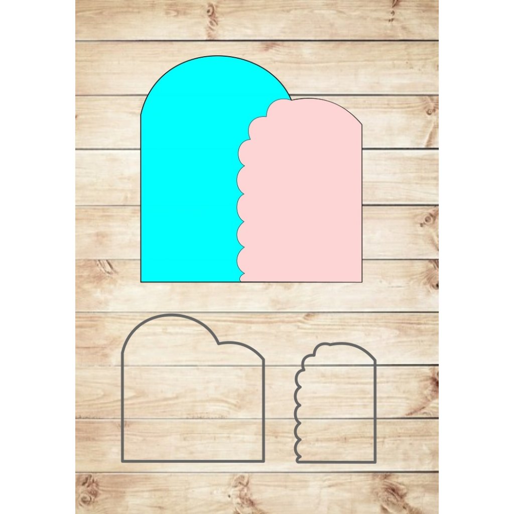 cortador moldura arco 8cm x 8.2cm em Oferta na Shopee