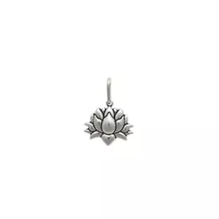 Pingente Flor de Lotus prata 925 envelhecida