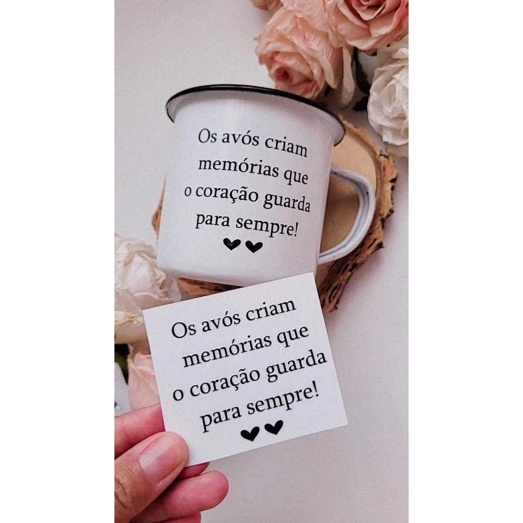 Frase para aplicação em louças e utensílios dia dos avós