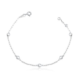 Pulseira Feminina de Prata 925 Bolinhas com 4mm