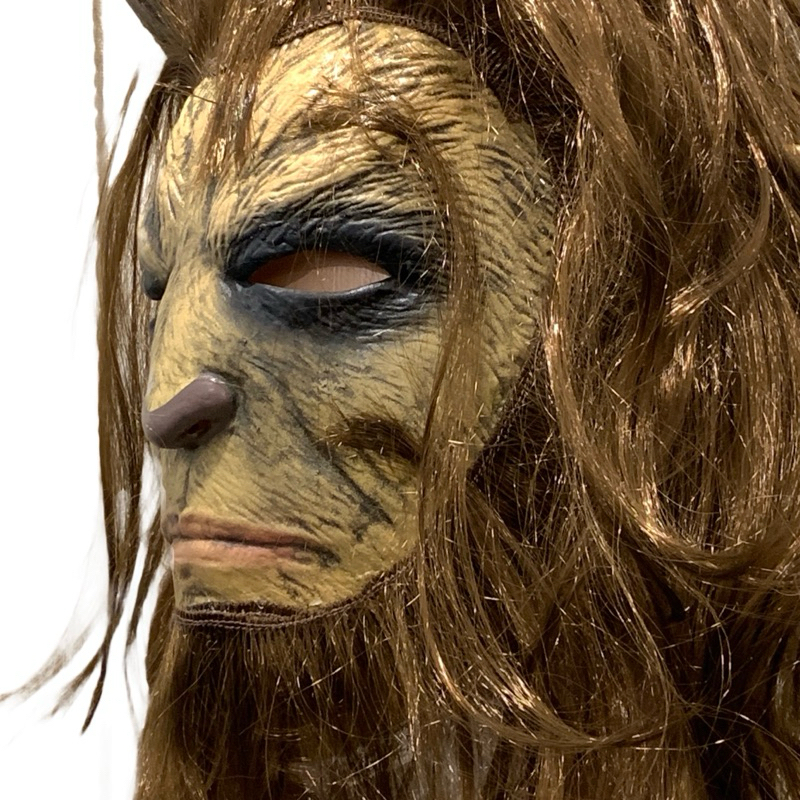 Máscara Realista A Fera - Cabelo e pelos faciais a pronta-entrega | Mascara de látex realística de A Bela a Fera da Disney Terror Horror Fantasia Halloween Cosplay envio imediato Príncipe Festa debutante de 15 anos pronta entrega