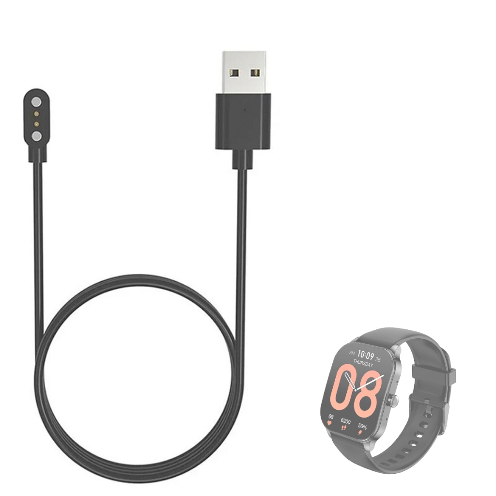 Carregador Usb Compatível Com Amazfit Pop 3S Redondo magnetico