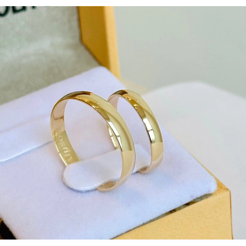 Par Aliança OURO 3mm 18k banhada / Aliança Casamento Noivado