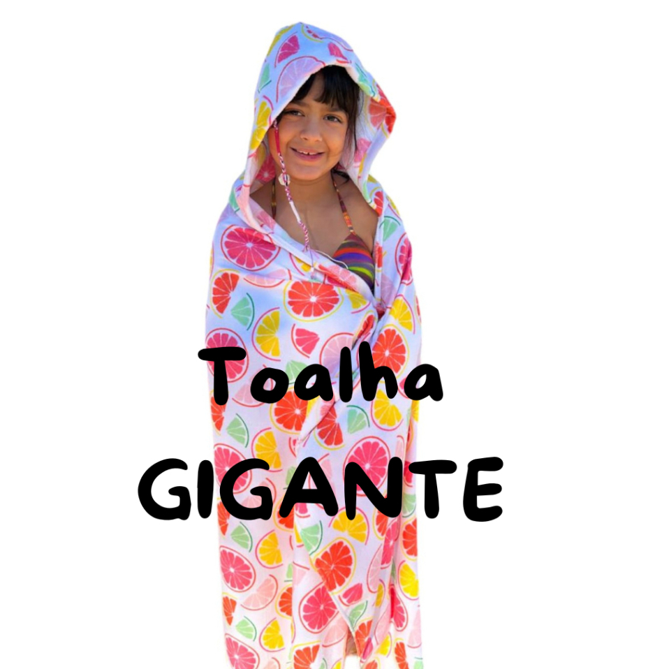 Toalha de Banho Infantil Algodão Poliéster Gigante Com Capuz Banhão Estampas Macia