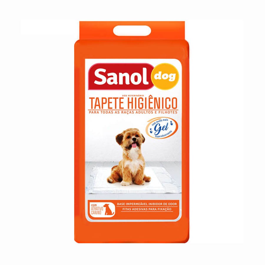 Tapete Higienico xixi Sanol cachorro gato cão gel absorvente 80x60 30 un em Oferta na Shopee