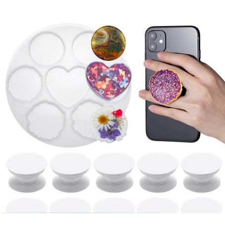 Molde de Silicone / Pop Socket e Porta Crachá / Molde para Resina em Oferta na Shopee