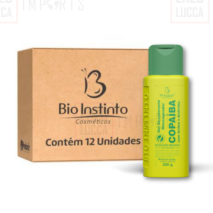 Kit 12 unidades Gel para massagem Copaíba 200g Bio Instinto