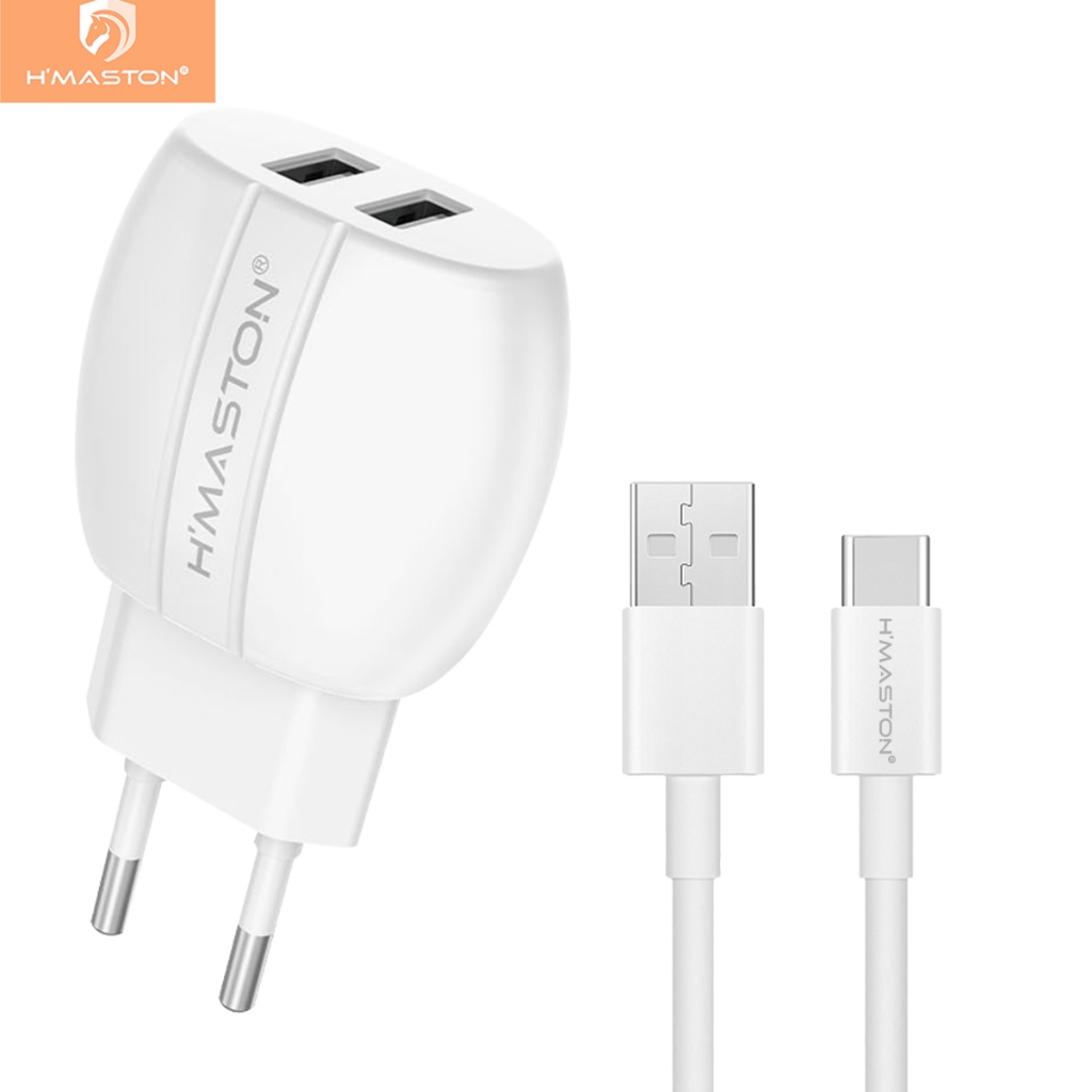 H'maston Y51 Fonte Carregador Turbo Original 20w 2usb 4.1A 2Portas USB Com Cabo em Oferta na Shopee