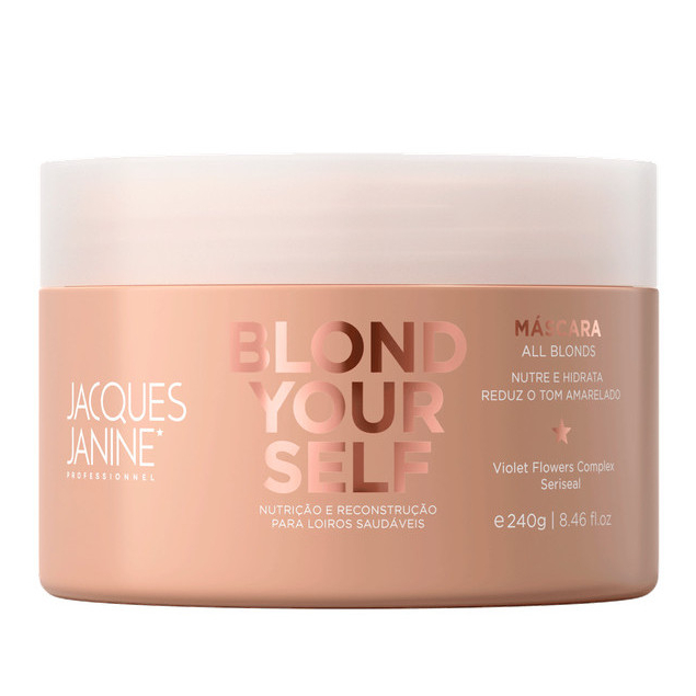 Máscara Tratamento Loiro Matizador Desamarelador Jacques Janine Blond Yourself 240g - Beauty