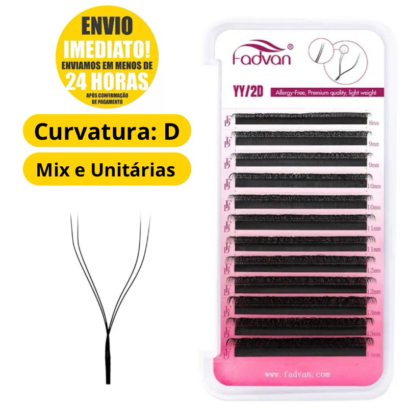 Cilios Y Fadvan Volume Brasileiro Extensão de Cilios Envio Imediato