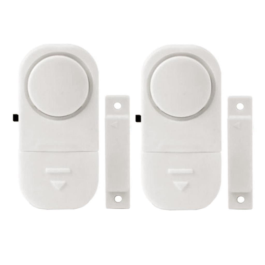Kit 2 Alarme Sonoro Contra Invasão Porta Janela Sem Fios