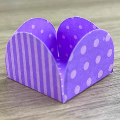 50~350 Forminhas Listras Poá Lilás/Rosa Para Doces 4 Pétalas 3,3X3,3X2,2 10.45 (Nc Toys Simples)