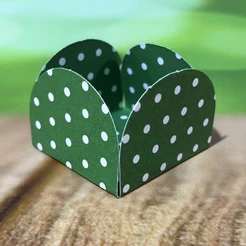 50~450 Forminhas Poá Verde/Branco Para Doces 4 Pétalas 3,3X3,3X2,2 10.21 (Nc Toys Simples)