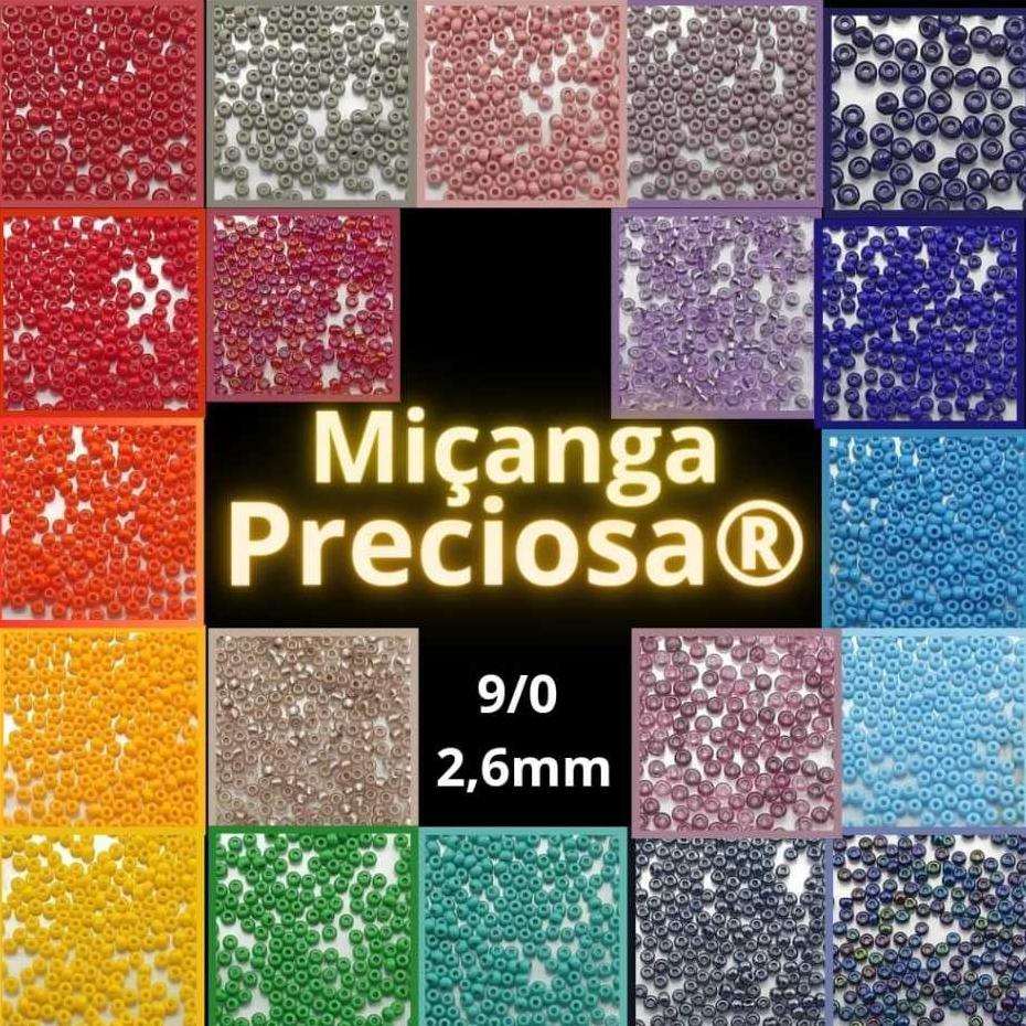 Miçanga Preciosa®,  9/0=2,6mm ,  30 gramas - aprox. 1.990 unidades.