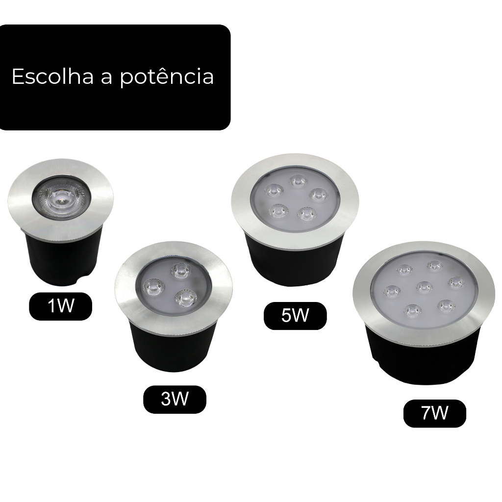 Balizador Spot Led Embutir Chão Piso  Branco Quente Prova D'agua Garagem e Jardim em Oferta na Shopee