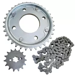 Kit Transmissão Relação Completo Honda Biz 100 98-05 Aço 1045