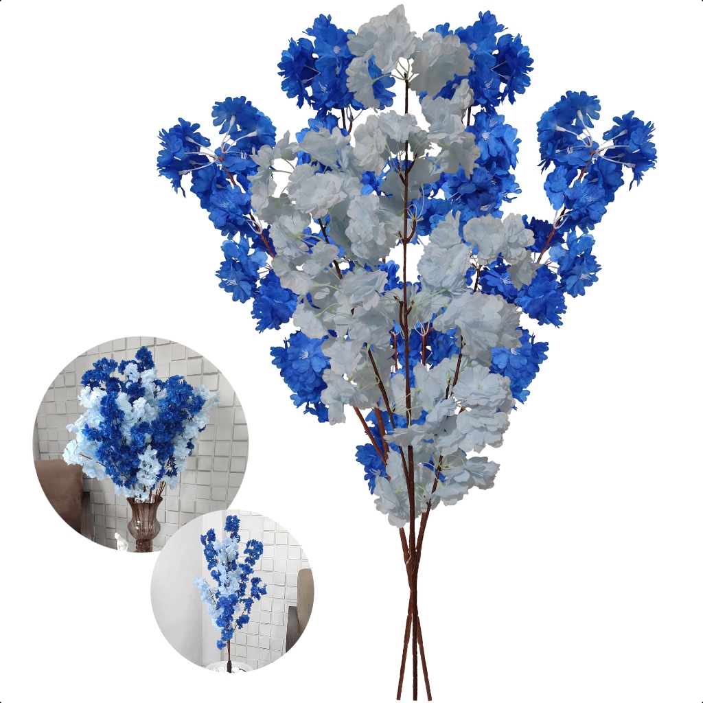 Kit 3 Hastes Cerejeira Artificial Japonesa Ramos de Flor Decoração · foto 2