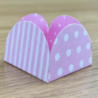 50~350 Forminhas Listras Poá Rosa/Branco Para Doces 4 Pétalas 3,3X3,3X2,2  10.39 (Nc Toys Simples)// em Oferta na Shopee