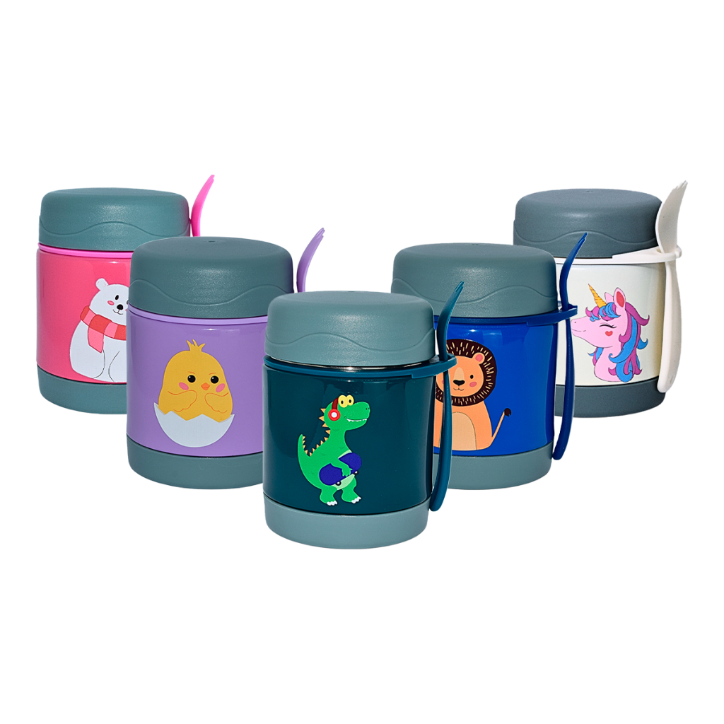 Pote Térmico Infantil Bebê Inox Com Colher Papinha Fruta em Oferta na Shopee
