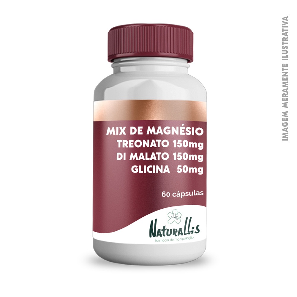 Pool Mix de Magnésio - (Glicina, Treonato e Dimalato) - 60 cápsulas em Oferta na Shopee