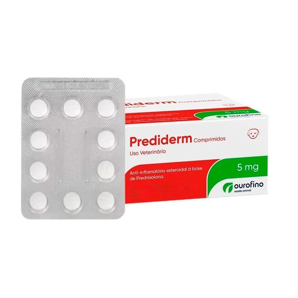 Prediderm 5mg Ourofino com 10 Comprimidos - Pets