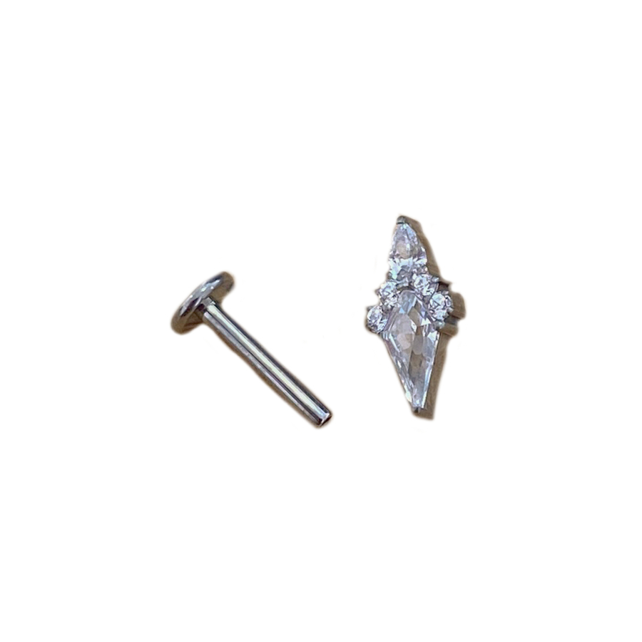 Piercing Labret De Titânio Navete Ornamental Orelha Trágus Héix