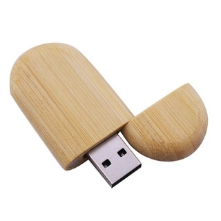 Pen Drive Oval Bambú Personalizado 4GB/8GB/16GB/32GB ( NÃO PERSONALIZAMOS )