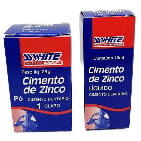 Cimento de Zinco Kit Pó 28gr e Líquido 10ml - SS White