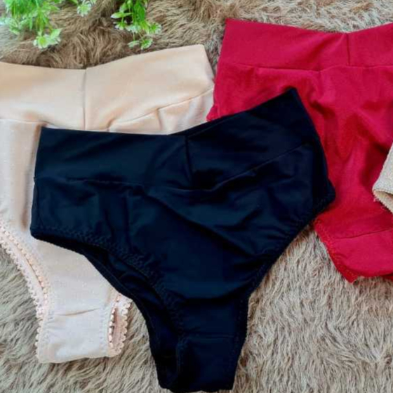 KIT com 3 Calça Cós Reforçada, Lycra Lisa ou Detalhada em Oferta na Shopee