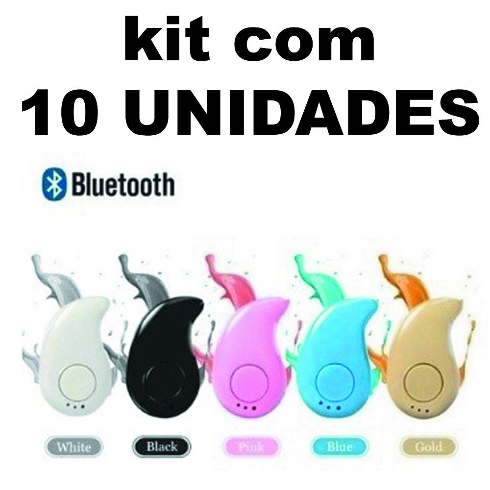 10 Mini Fone De Ouvido Sem Fio Bluetooth Ponto Eletrônico S530