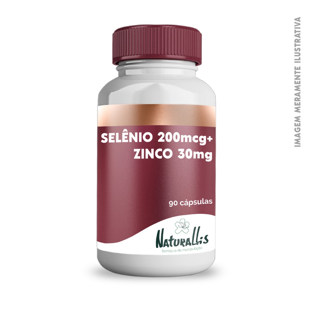 Selênio 200mcg + Zinco 30mg - 90 Cápsulas Sem Sabor em Oferta na Shopee