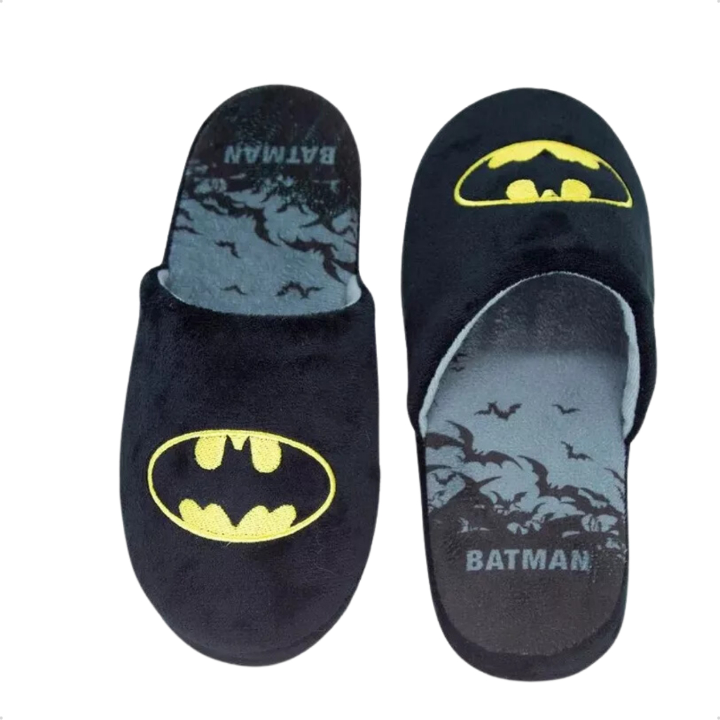 Pantufa Chinelo Batman Adulto Inverno Antiderrapante Quarto