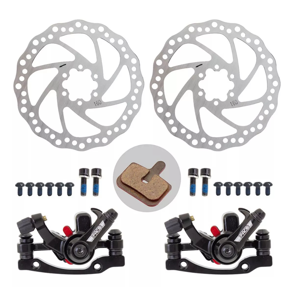 Kit Freio A Disco 160mm Mecânico Pinça/disco/adaptador Bike Adicionar aos favoritos em Oferta na Shopee