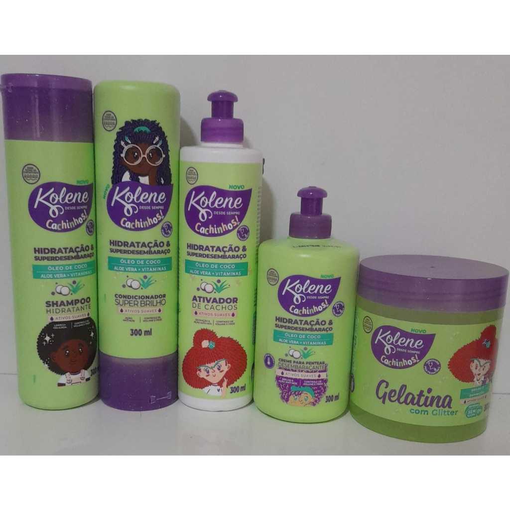 KIT KOLENE CACHINHOS SH+COND+PENTEAR+GELATINA+ATIVADOR DE CACHOS