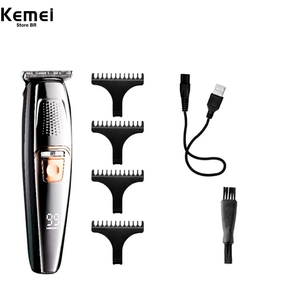 Máquina Kemei- 8602 Cortar Cabelo Aparador Barba Lamina Durável Kemei 8602 Portátil Cortador sem fio em Oferta na Shopee