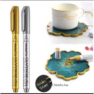 Caneta Metálica Permanente para Resinas e Artesanatos Papelaria em Oferta na Shopee