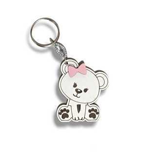 70 Lembrancinha Chaveiro Ursinha Charmosa MDF. em Oferta na Shopee