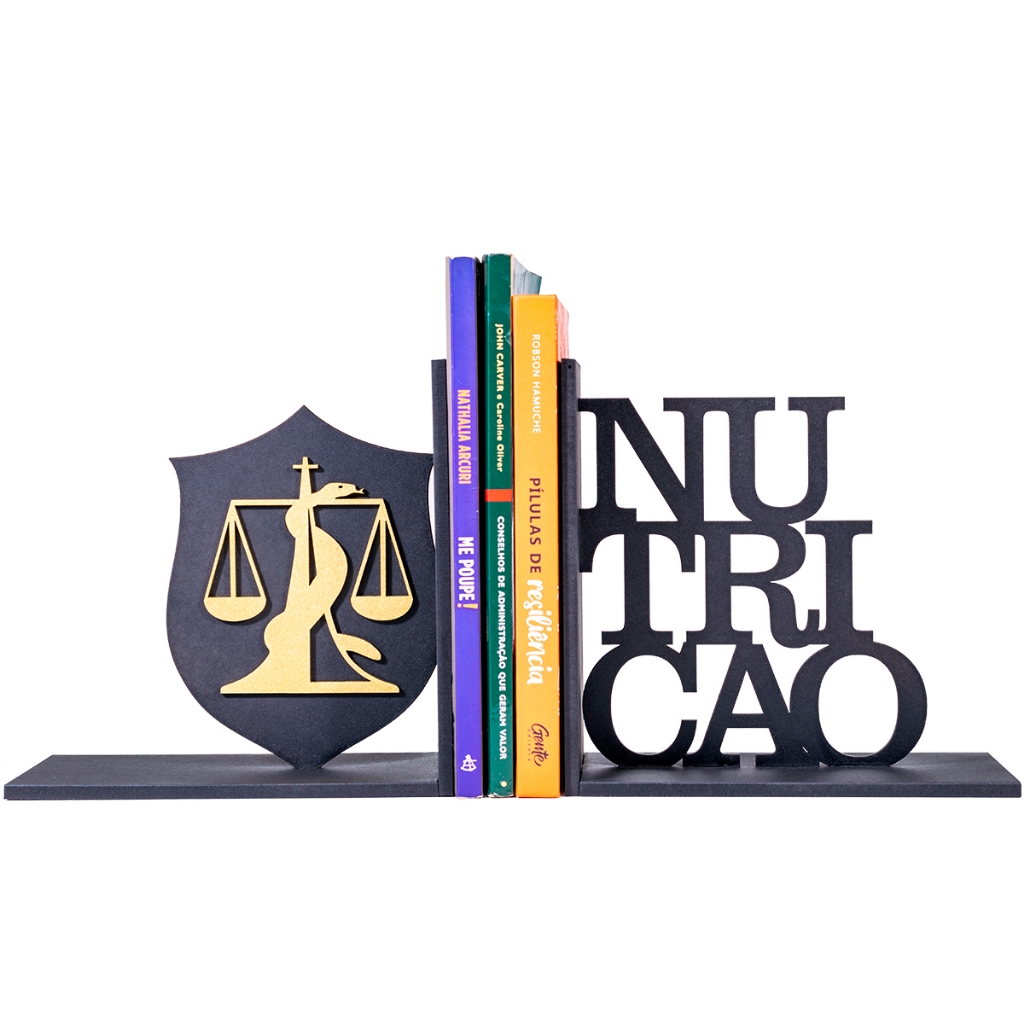 Aparador de livros Nutrição, decoração home office escritório estudante nutricionista em Oferta na Shopee