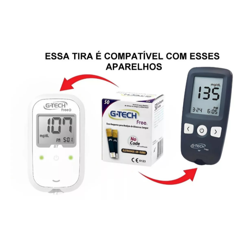 Aparelho Glicose diabetes Medir no sangue G-Tech Free em Oferta na Shopee