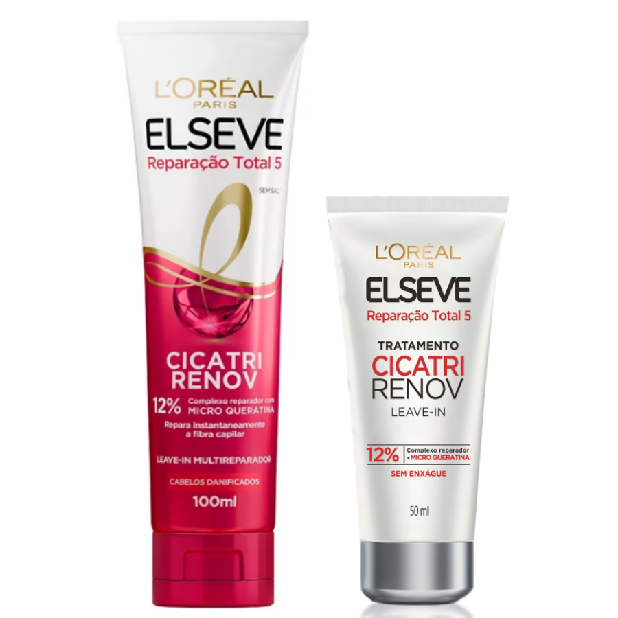 L'oreal Paris Elseve Cicatri Renov Leave-in 100ml ou 50ml em Oferta na Shopee