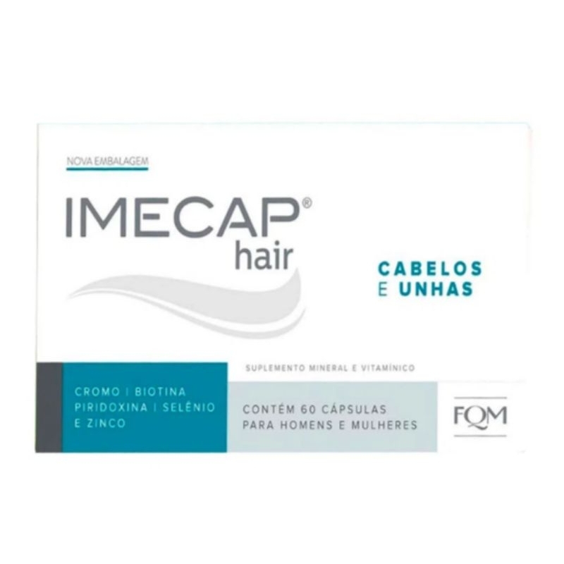 Envio Rápido - Imecap Hair Cabelos e Unhas FQM 60 cápsulas - Cabelos e Unhas Fortes