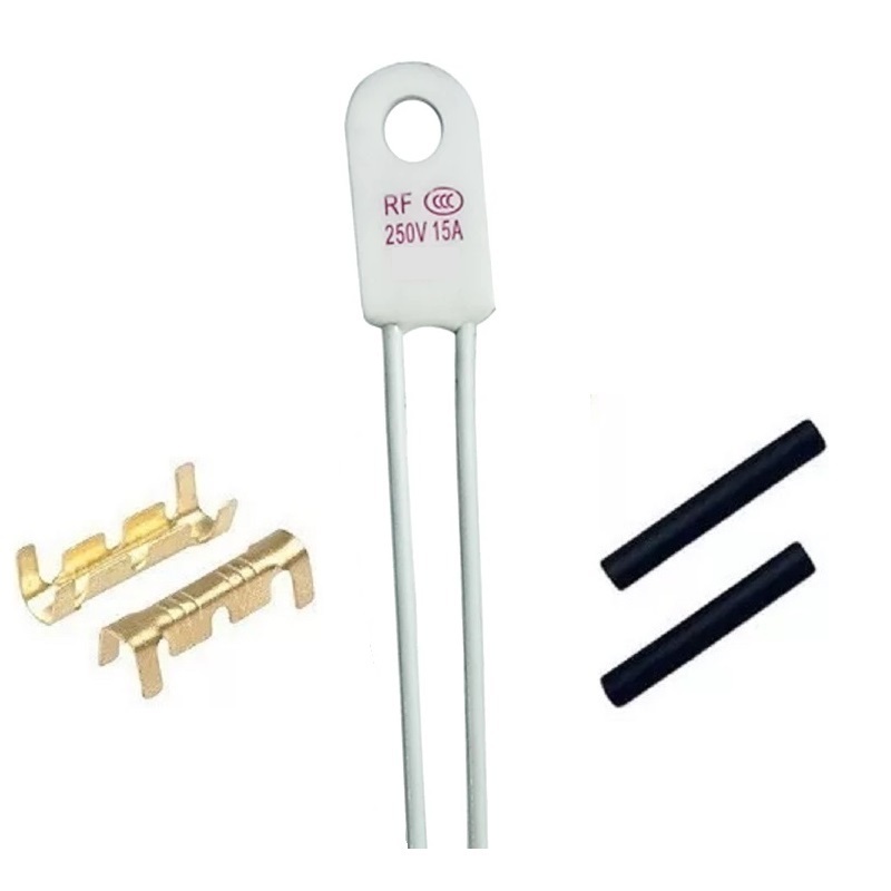 Fusível Protetor Térmico 15A 115 130 135 150 180 Graus 250V Cerâmico Com Furo Aquecedor
