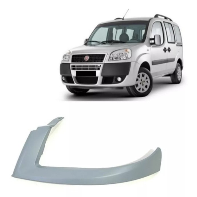 Moldura Friso Farol Fiat Doblo Cargo 2010 2011 2012 2013 2014 2015 2016 2017 2018 2019 2020 Esquerdo
