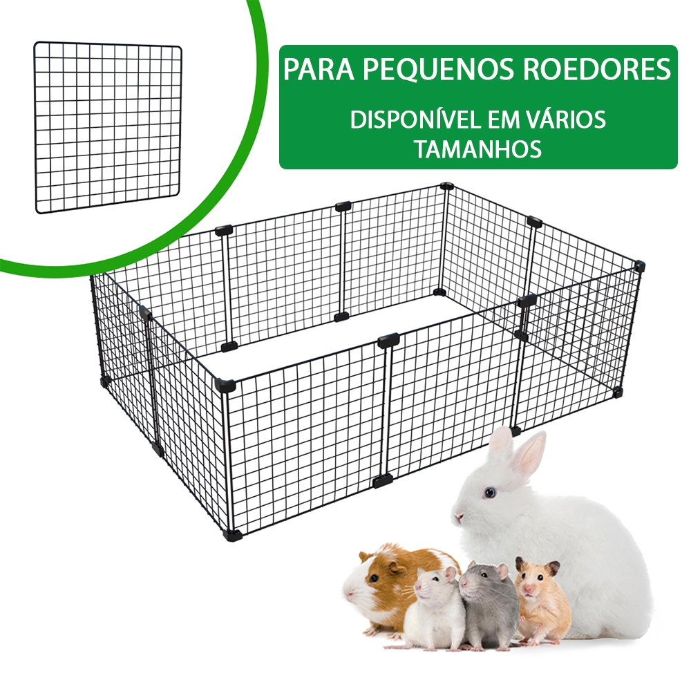Cercado para Porquinho da Índia Hamster Gaiola Aramada para Pequenos Roedores Malha 2,5x2,5 cm