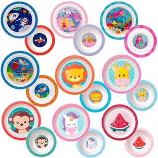 Kit Refeição Alimentação Introdução com Pratinho Raso e Bowl Animais Frutas Buba em Oferta na Shopee