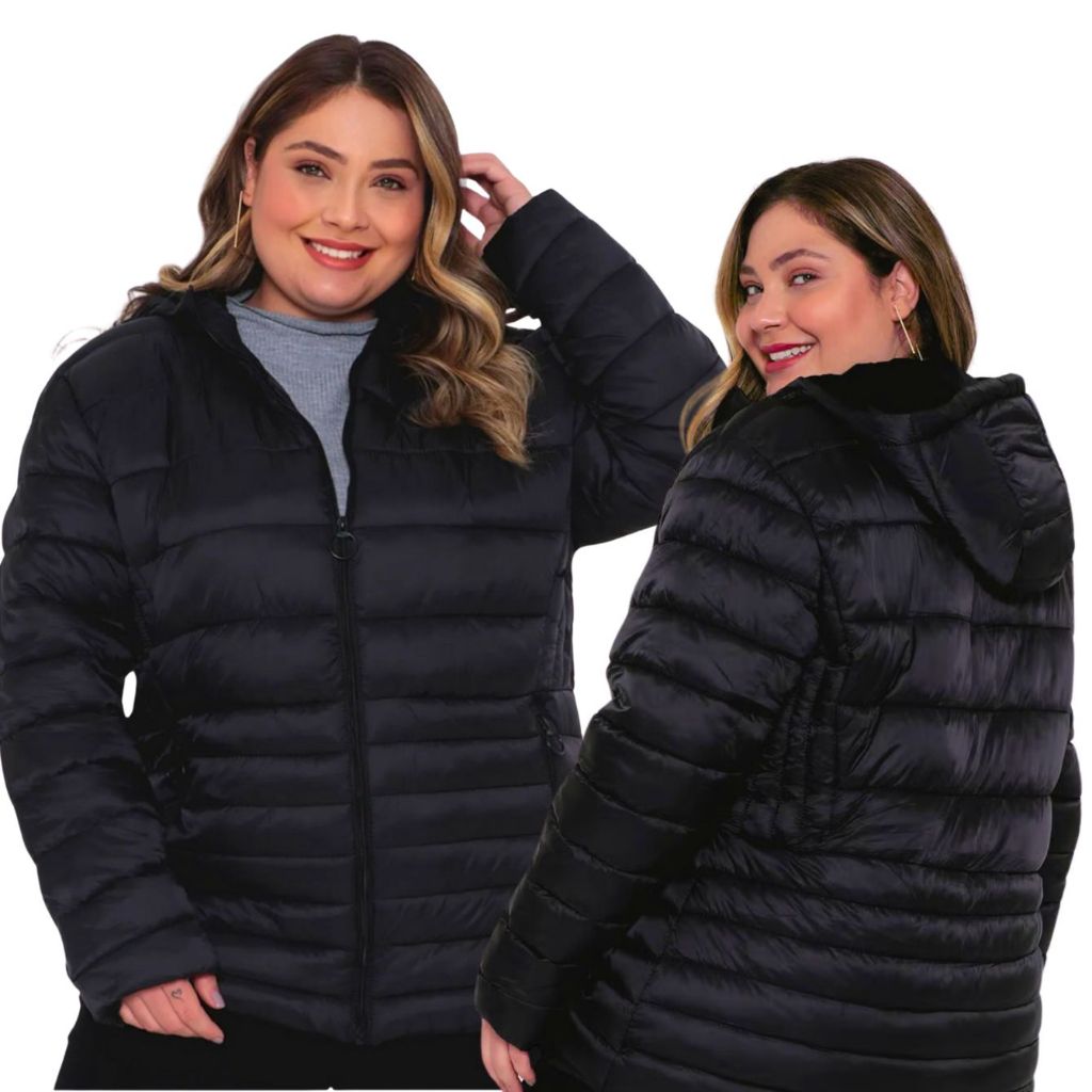 Jaqueta Feminina Plus Size Puffer Blusa de Frio Casaco Feminino Inverno Bobojaco