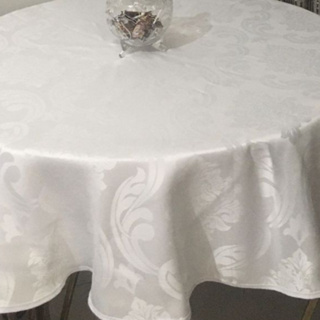 Toalha de Mesa Redonda 1,40m diâmetro 4 lugares Tecido Jacquard Grosso Luxo em Oferta na Shopee