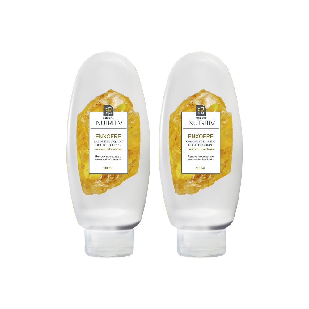 Kit 2x Nutritiv Sabonete Líquido com Enxofre 100ml para Rosto e Corpo Natuflores - Beauty