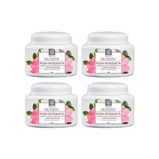 Kit 4x Nutritiv Creme Facial Preventivo Rosa Mosqueta 55g Regenera e Fortalece Natuflores em Oferta na Shopee